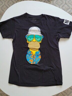 NEFF Homer Simpson Black Graphic T‑Shirt, Sz Small